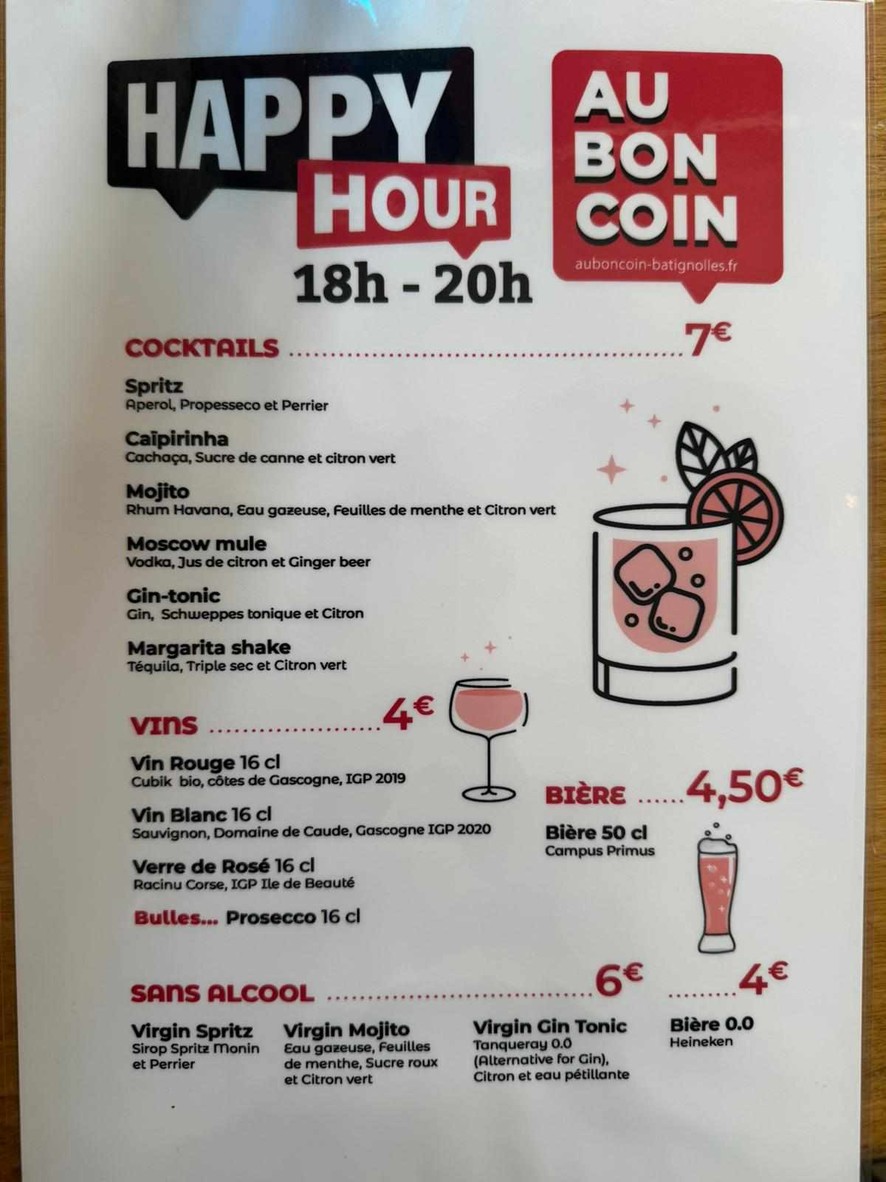 Au Bon Coin menu 2