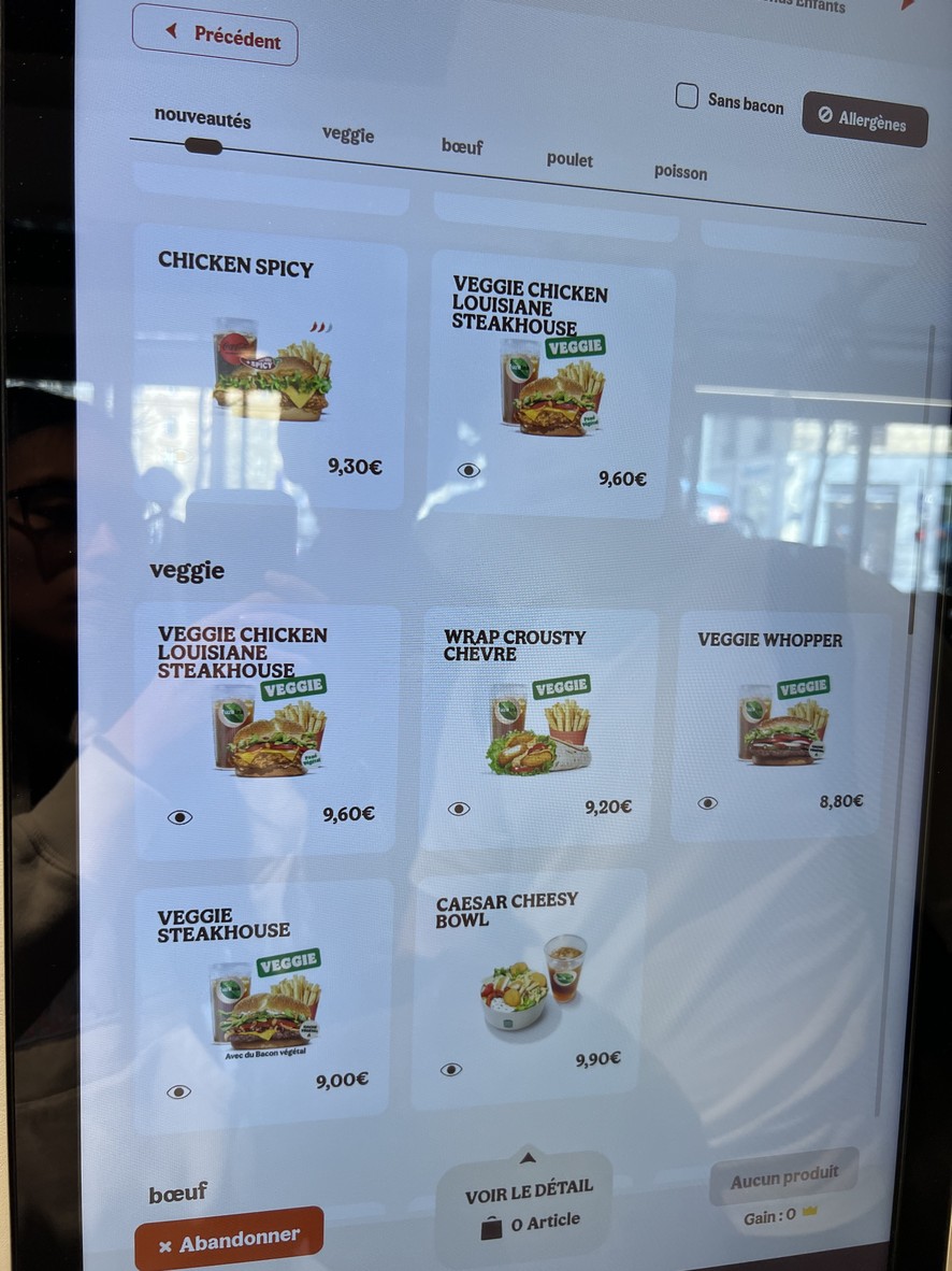 Burger King Paris República menu 4