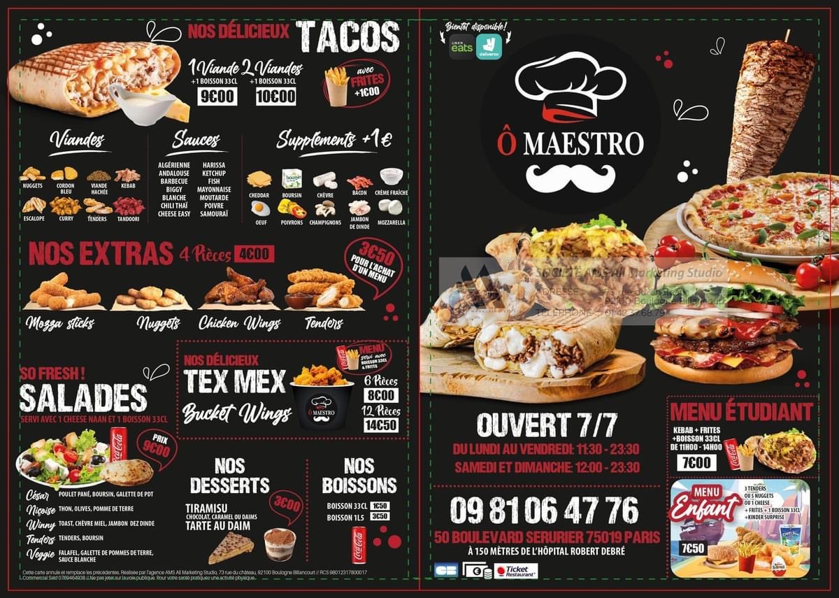 O maestro menu 1