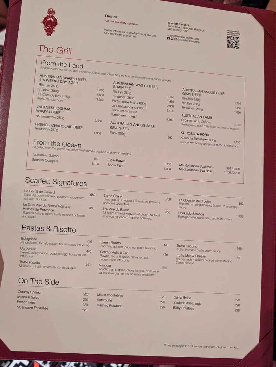 Scarlett Wine Bar & Restaurant menu 2