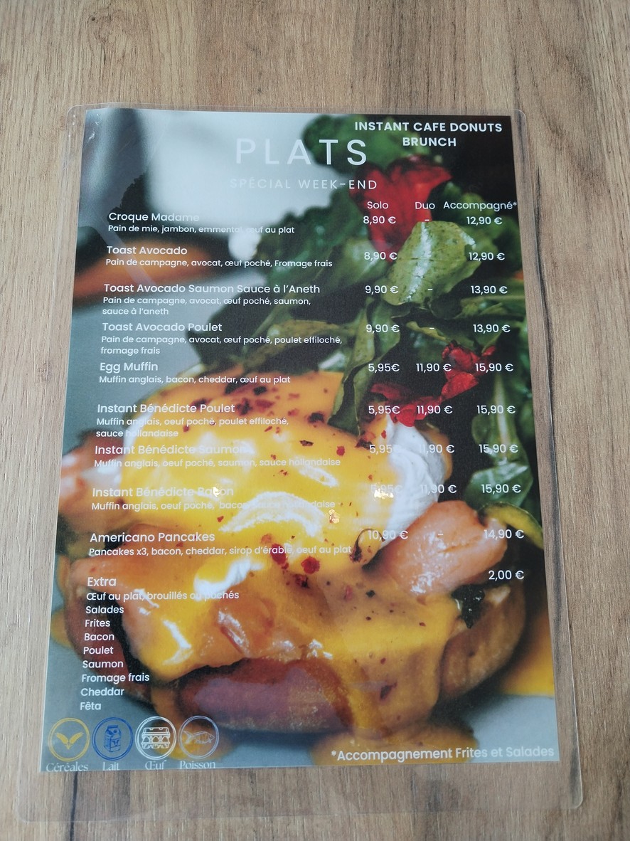Instant donuts menu 3