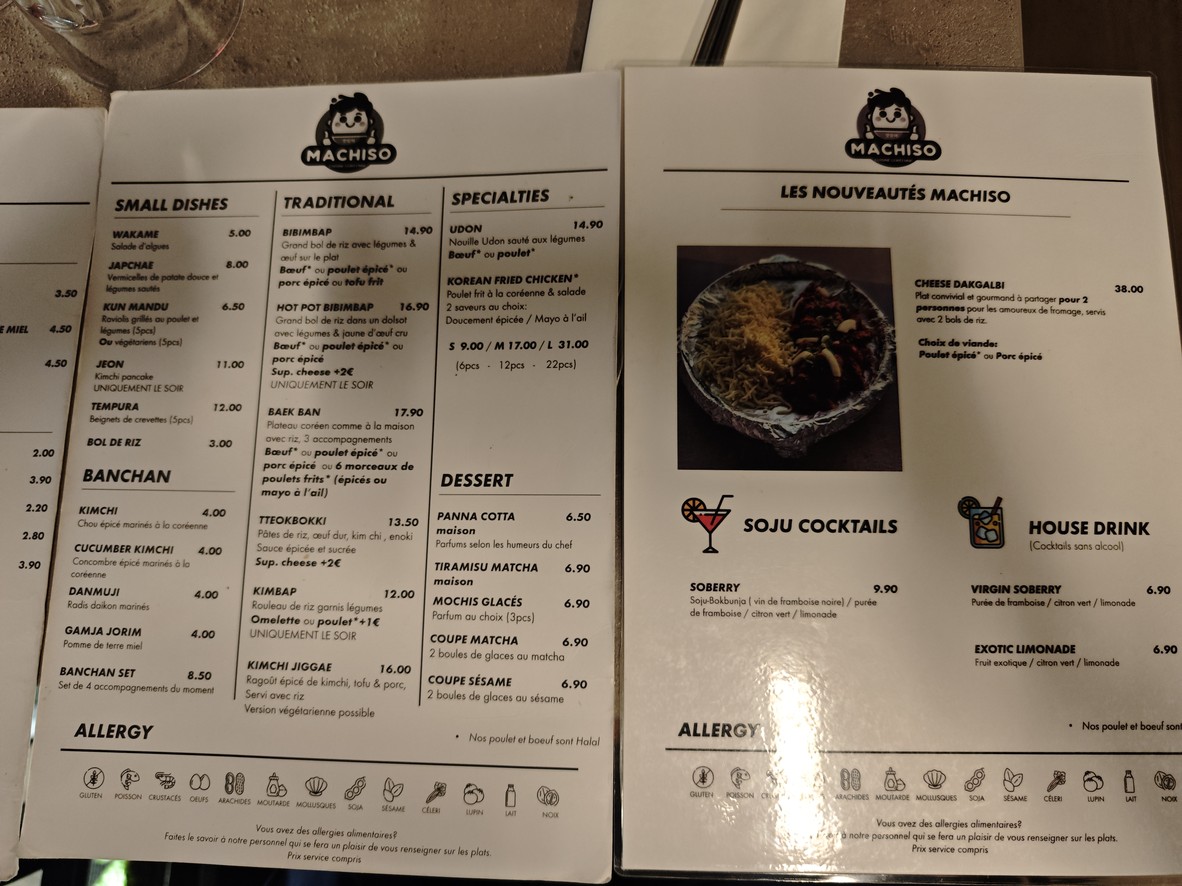 MACHISO menu 2