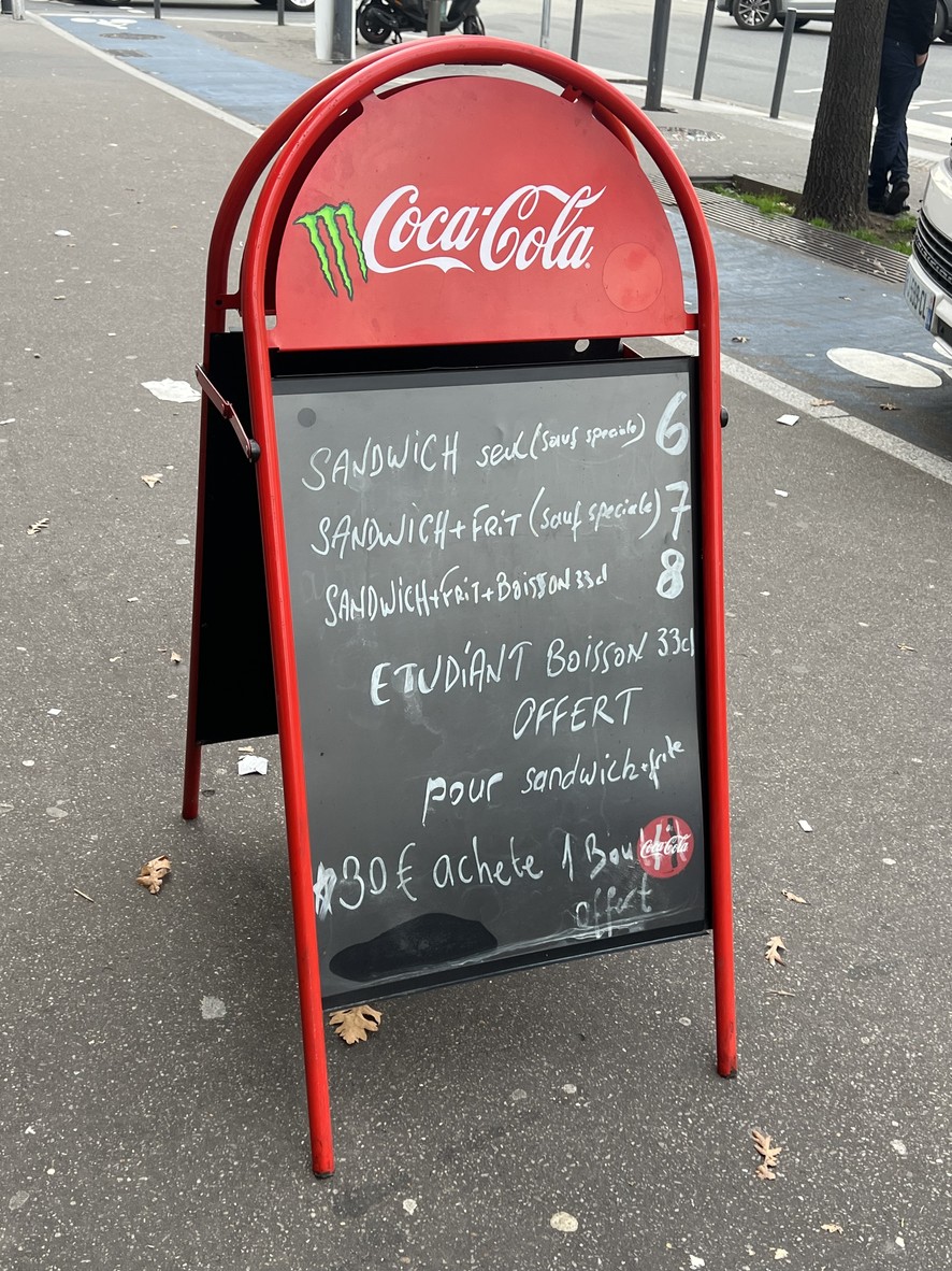 ZARA menu 1