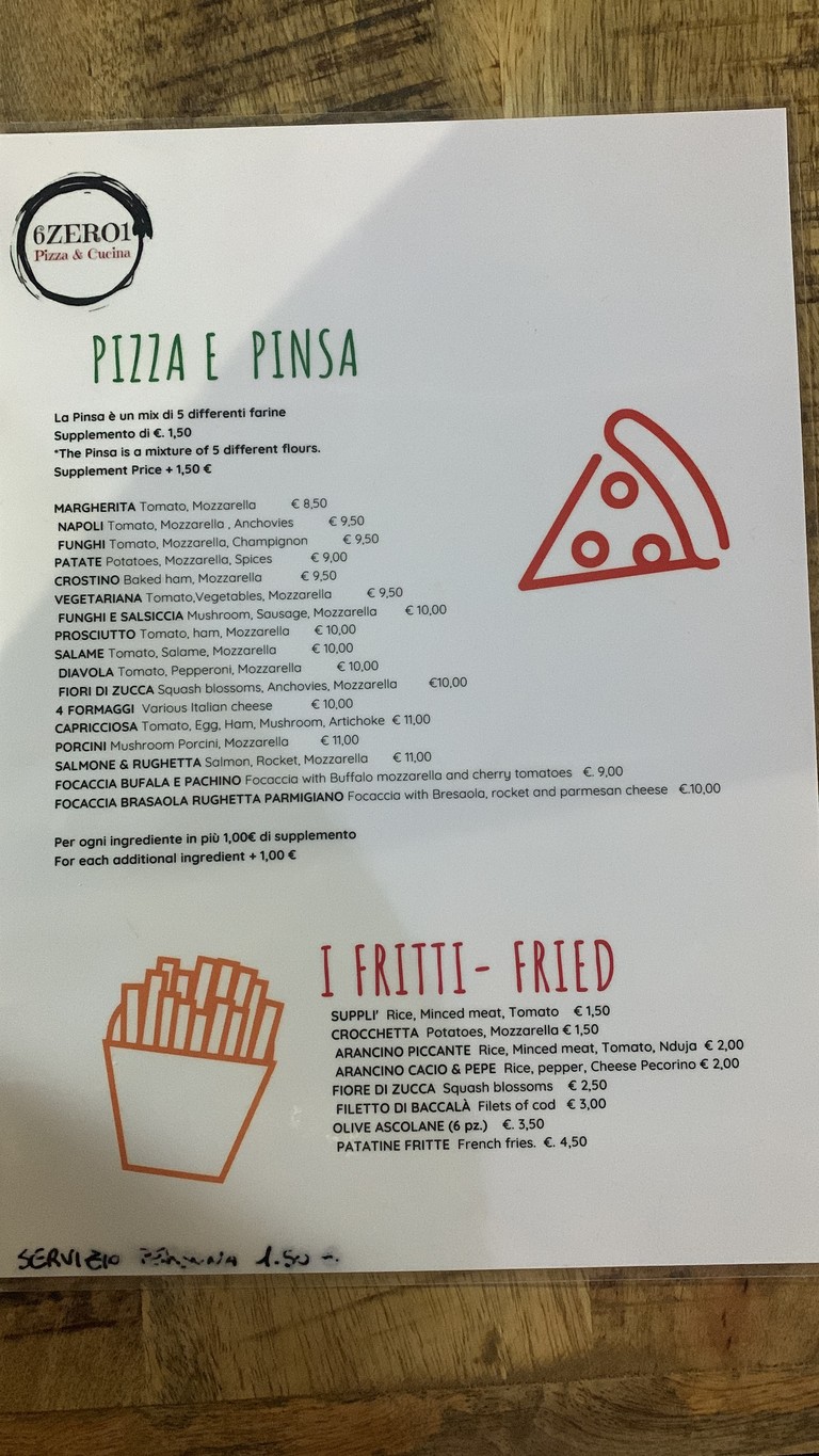 6zero1 Pizza & Cucina menu 2