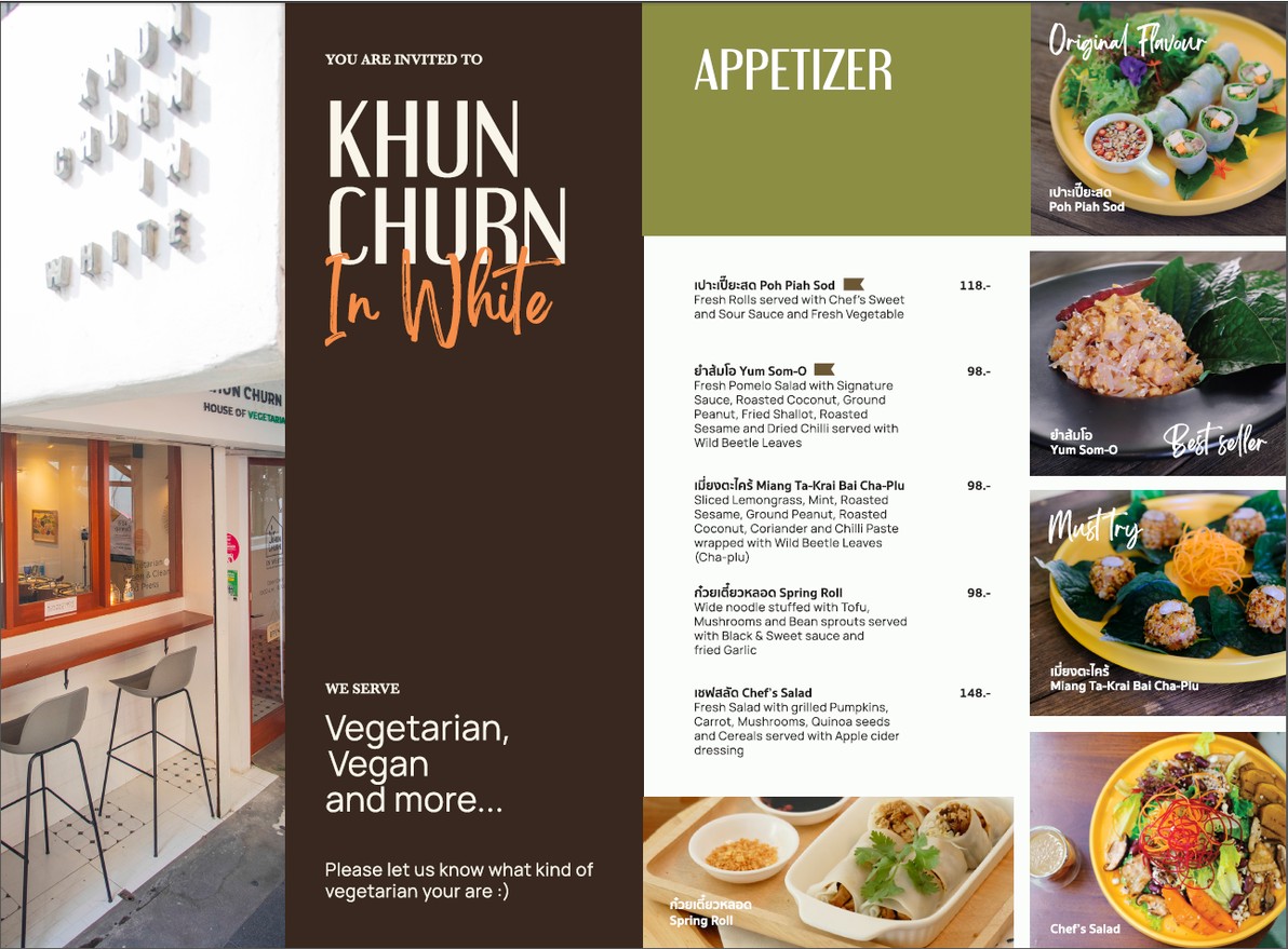 Khun Cherng In White menu 1