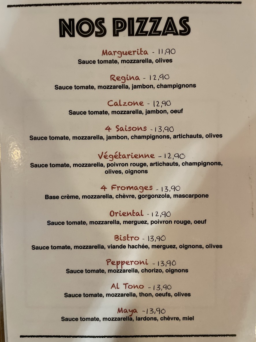 Bistro Neuf menu 2