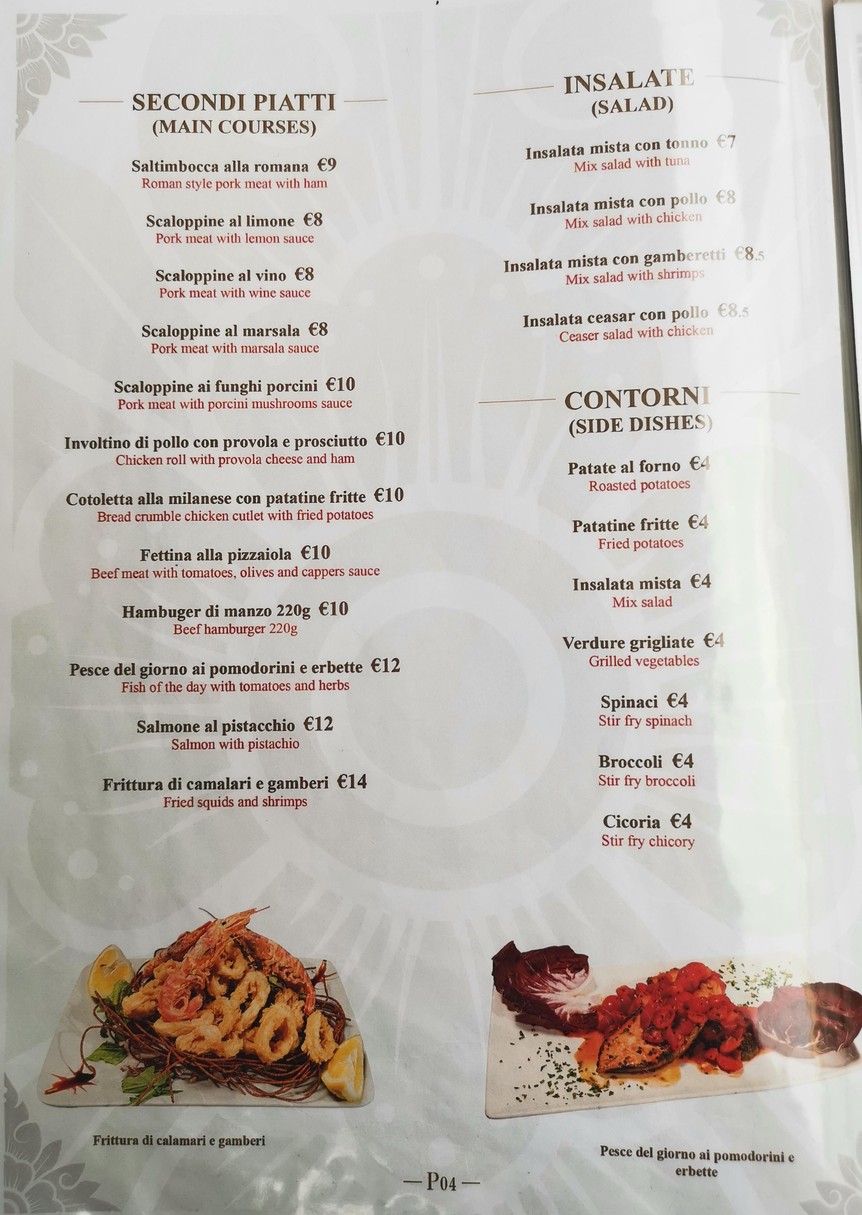 Ristorante Julie's menu 4