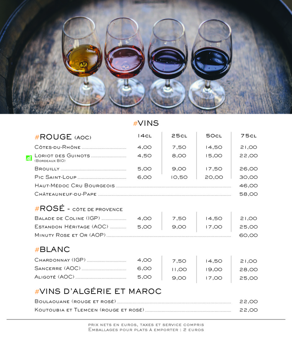 Le Refuge Charenton le Pont menu 4