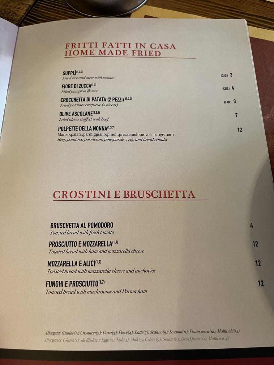 Pancia Felice Fornaci menu 2