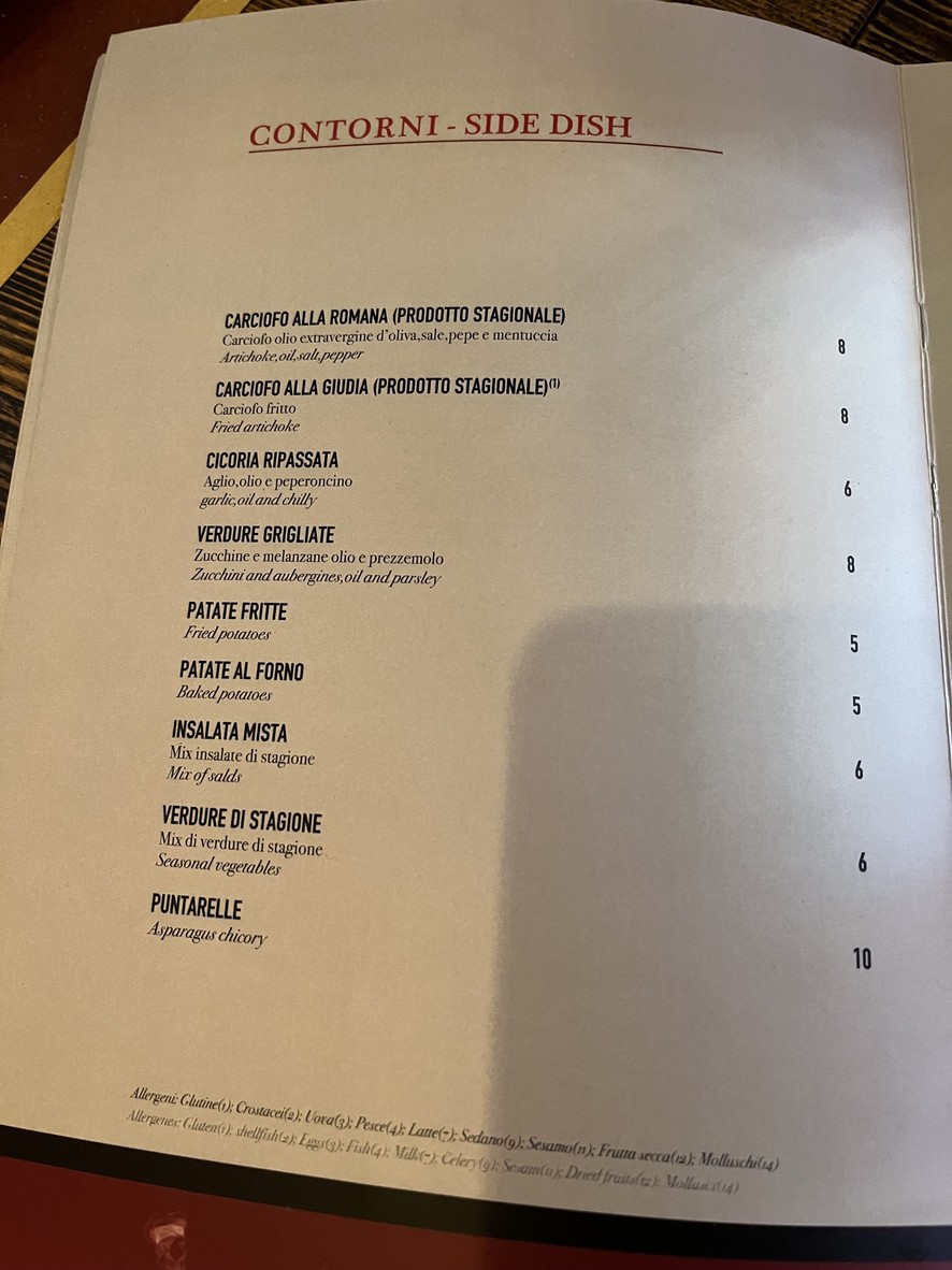 Pancia Felice Fornaci menu 6