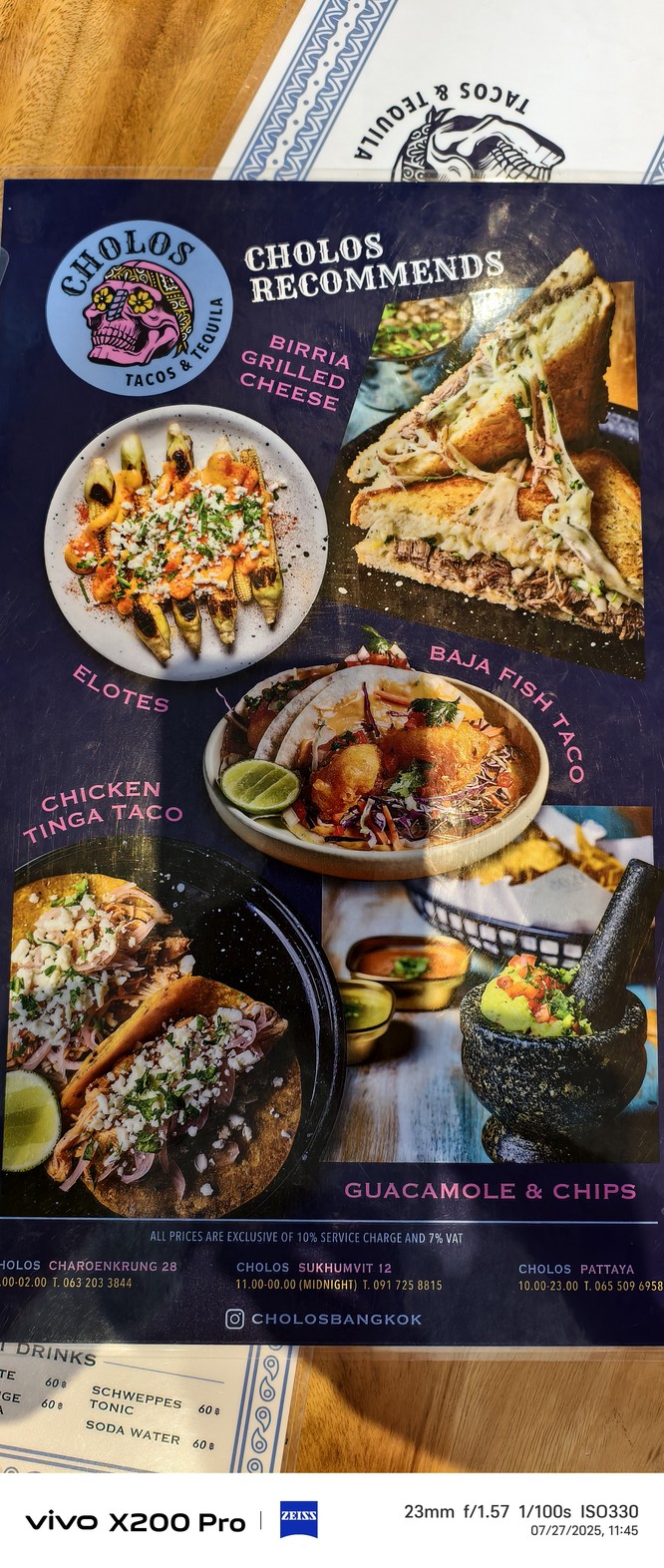 Cholos Mexican Charoen Krung menu 4