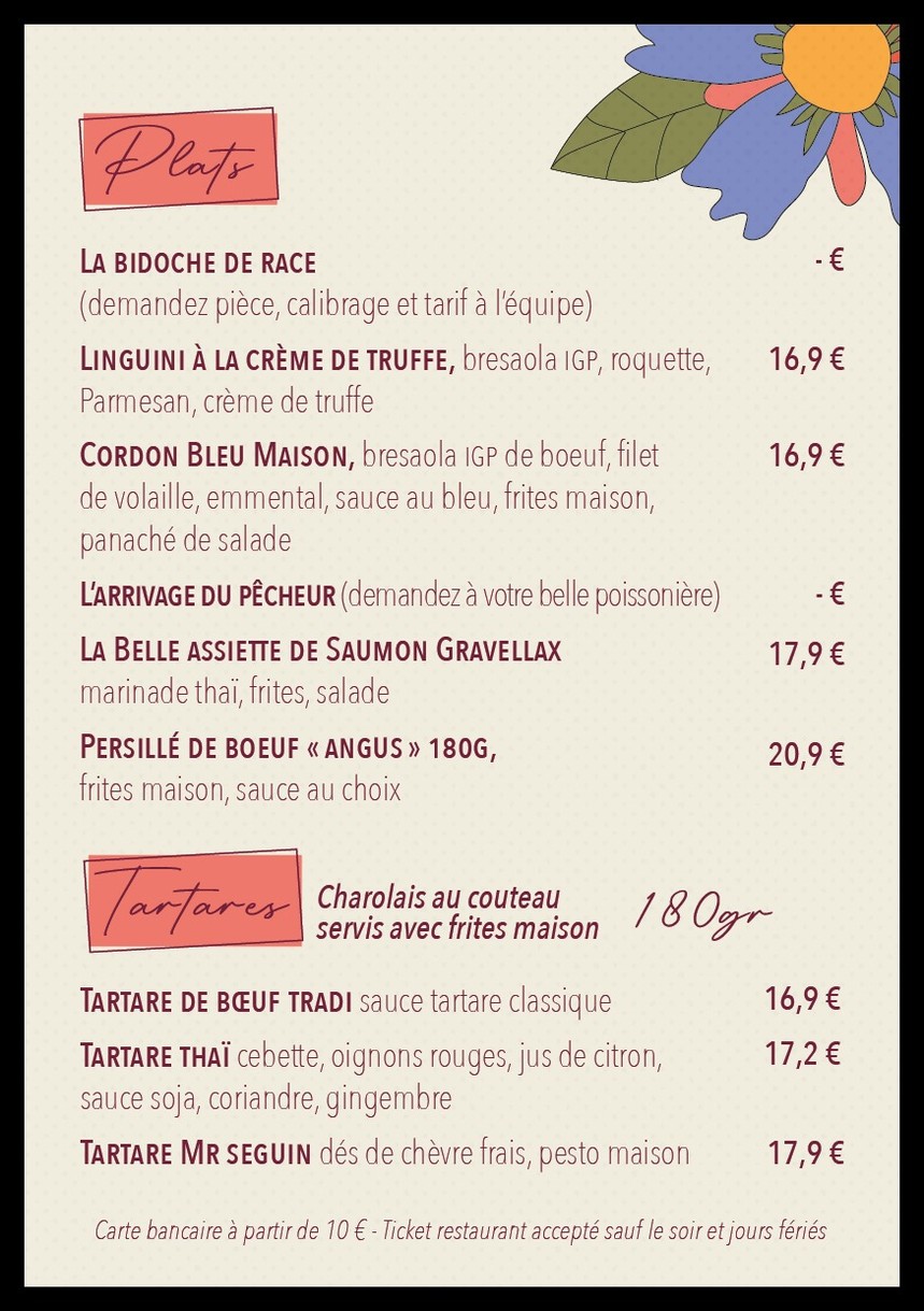 Jeannette menu 2