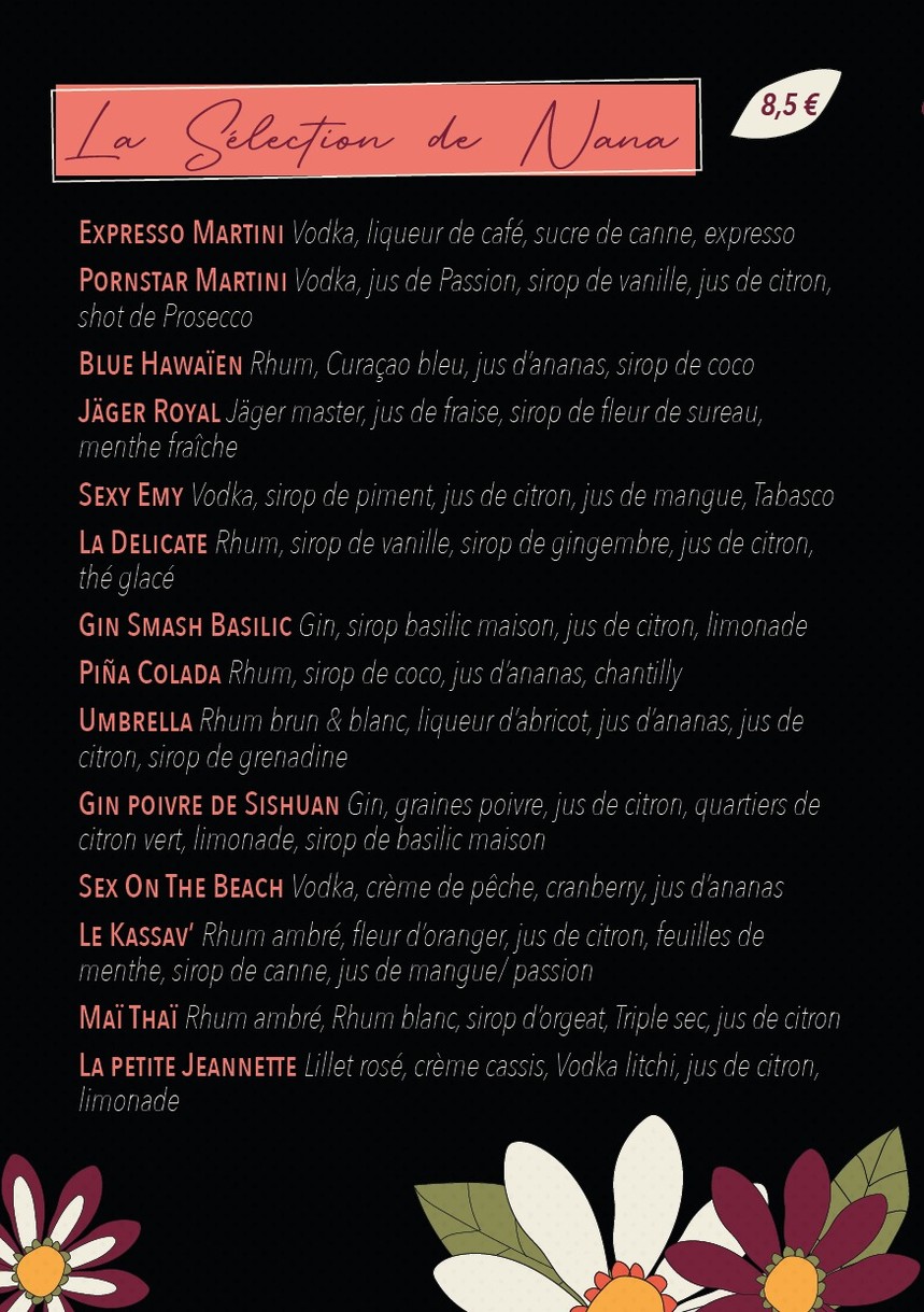 Jeannette menu 3