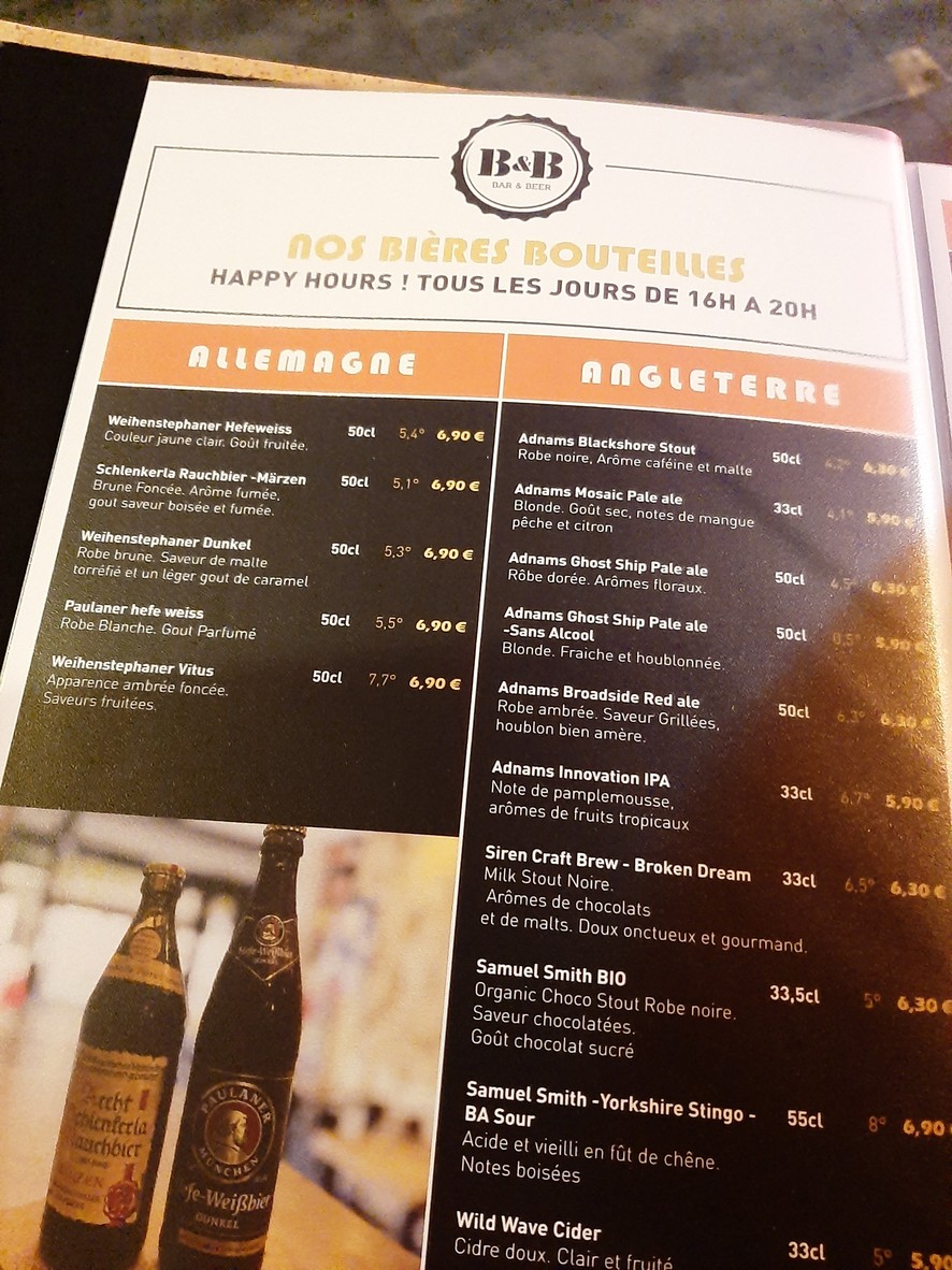 Bar & Beer Ménilmontant menu 2