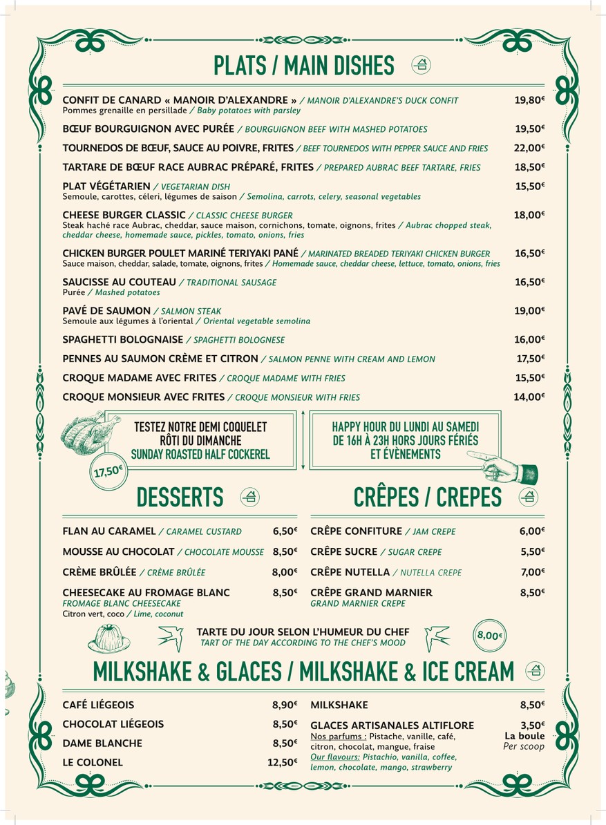 Café Saint-Placide menu 2