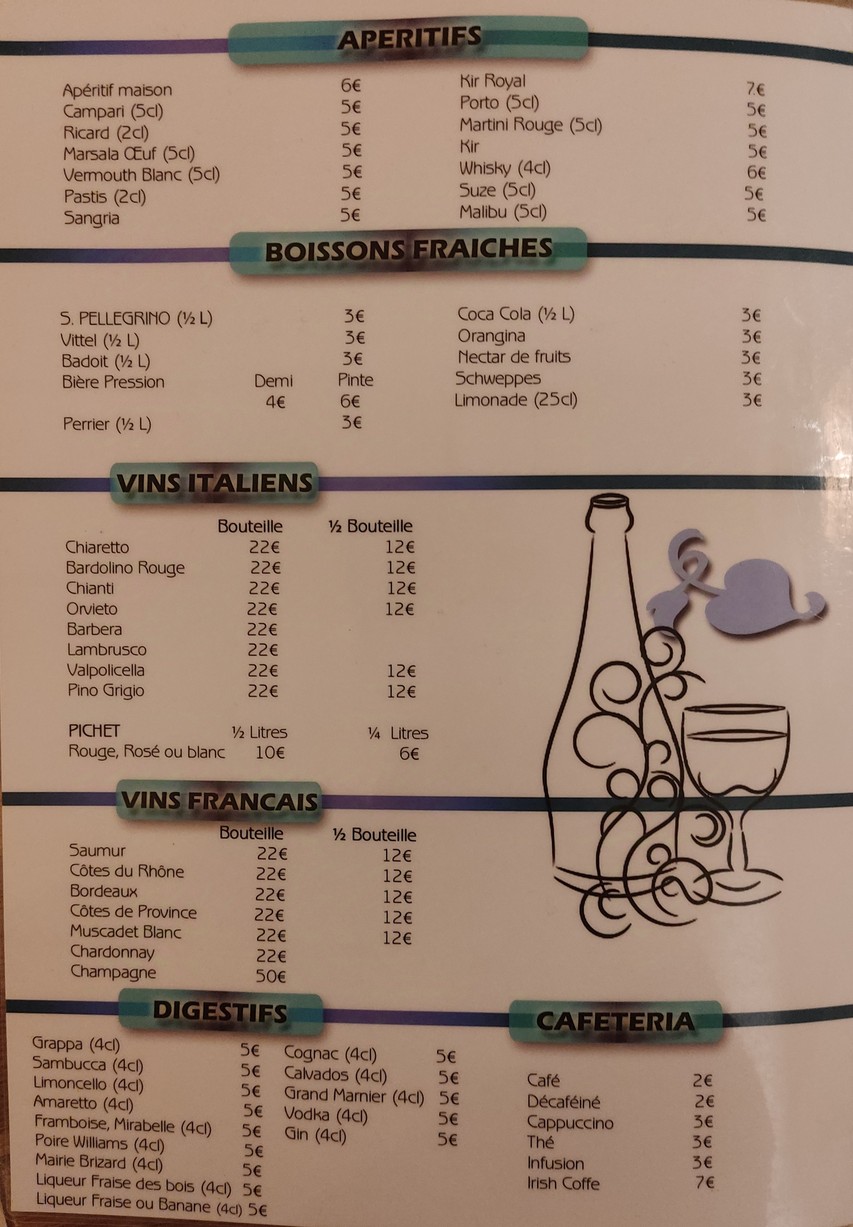Bar Restaurant Santa Maria menu 2