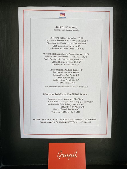 Goupil Le Bistro