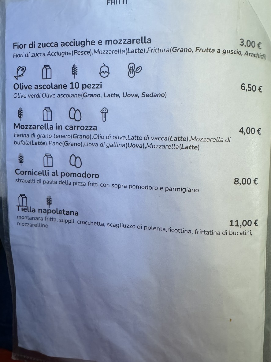 Fantasie Napoletane menu 1