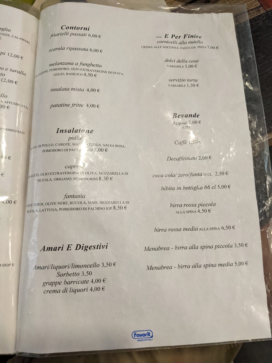 Fantasie Napoletane menu 6