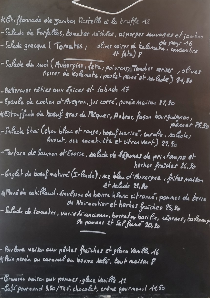 Le Café Dumas menu 2