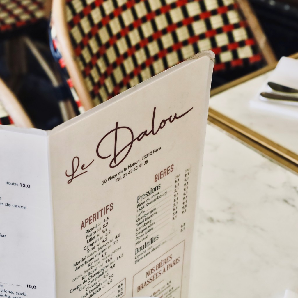 Le Dalou menu 2