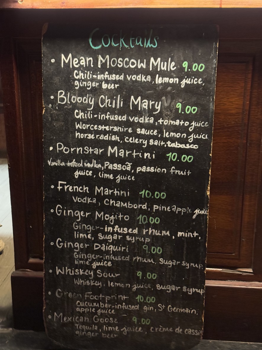 The Green Goose menu 2
