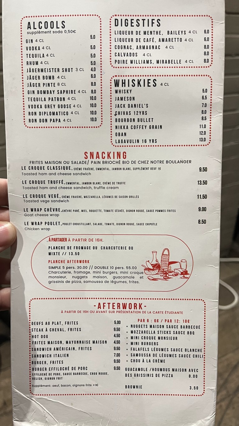 Le Nouvel Institut menu 2