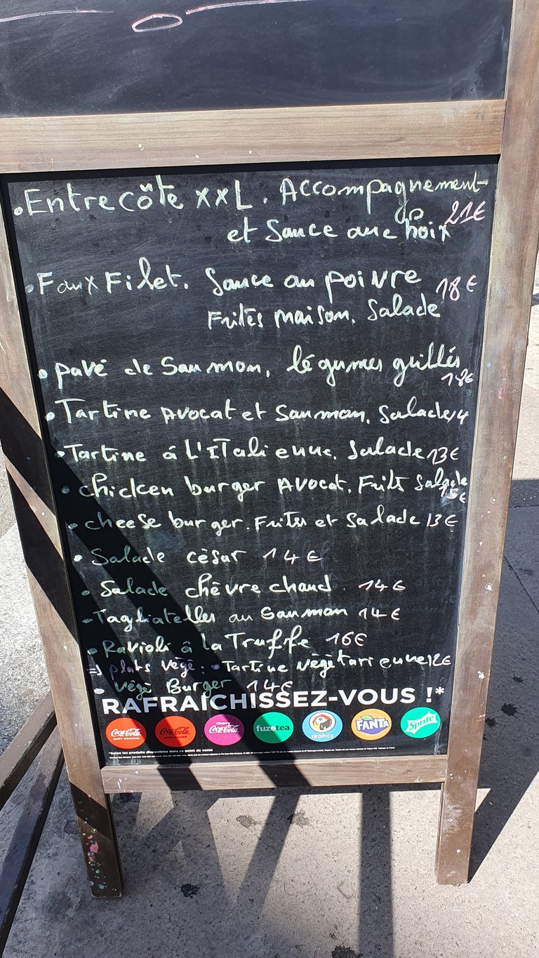 le Refuge menu 1