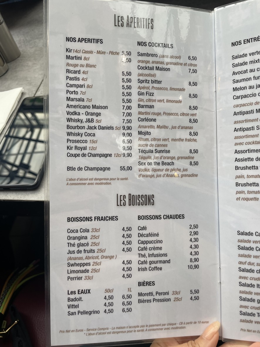 Casa Corléone menu 1