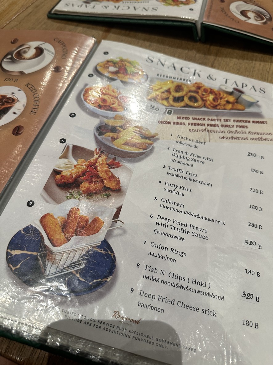 Rosewood Restaurant menu 2
