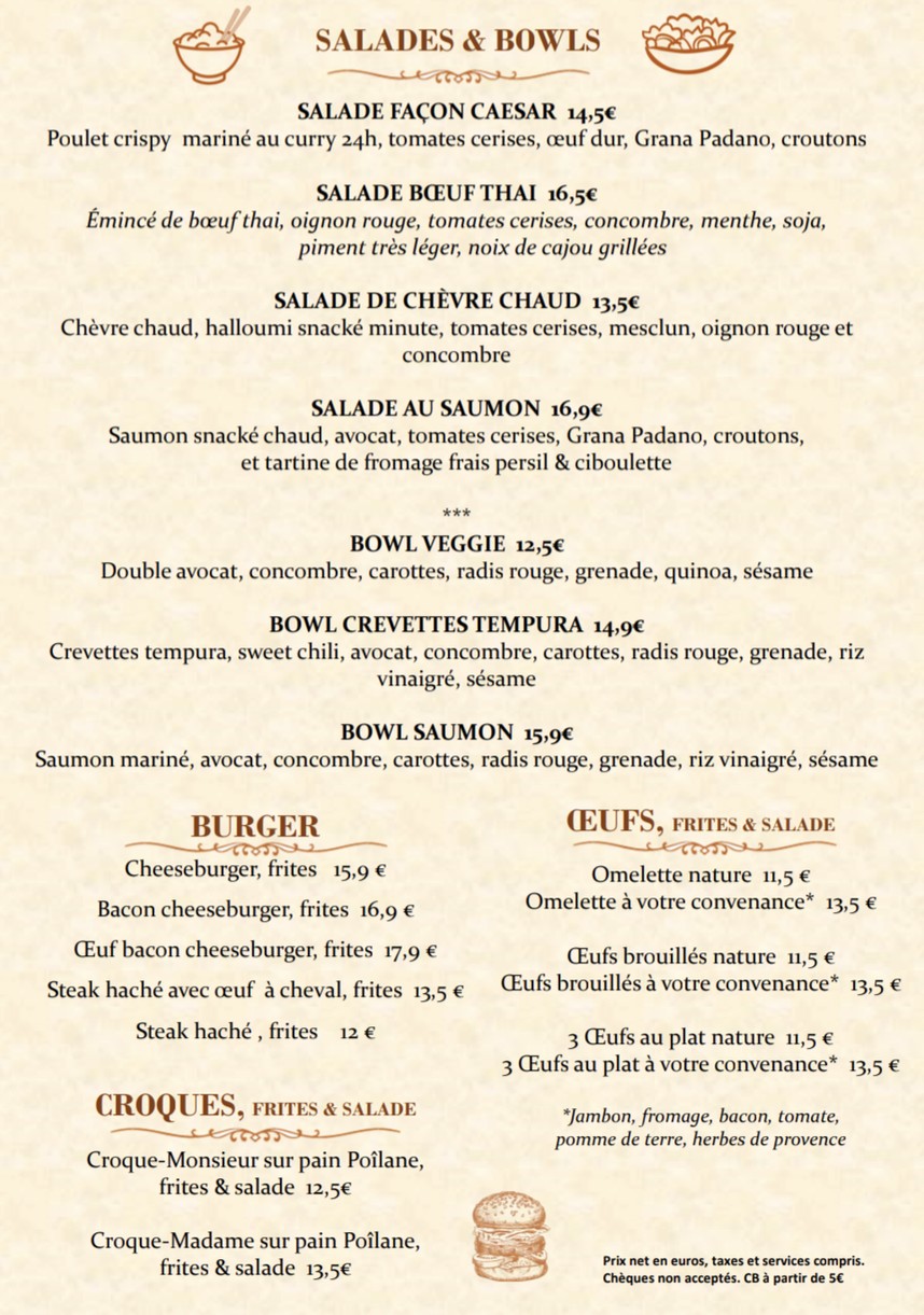 Chez Gaston menu 4