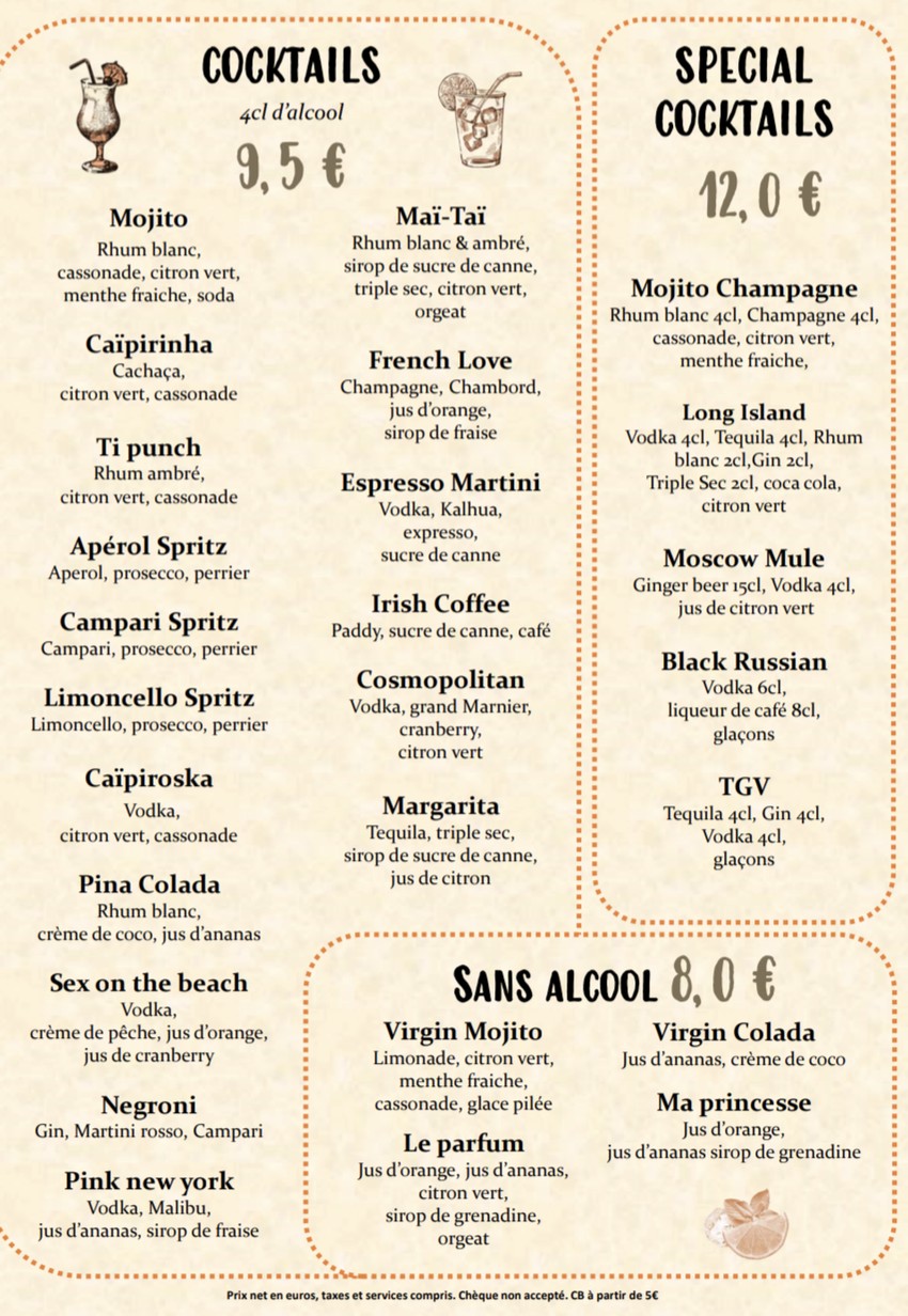 Chez Gaston menu 6