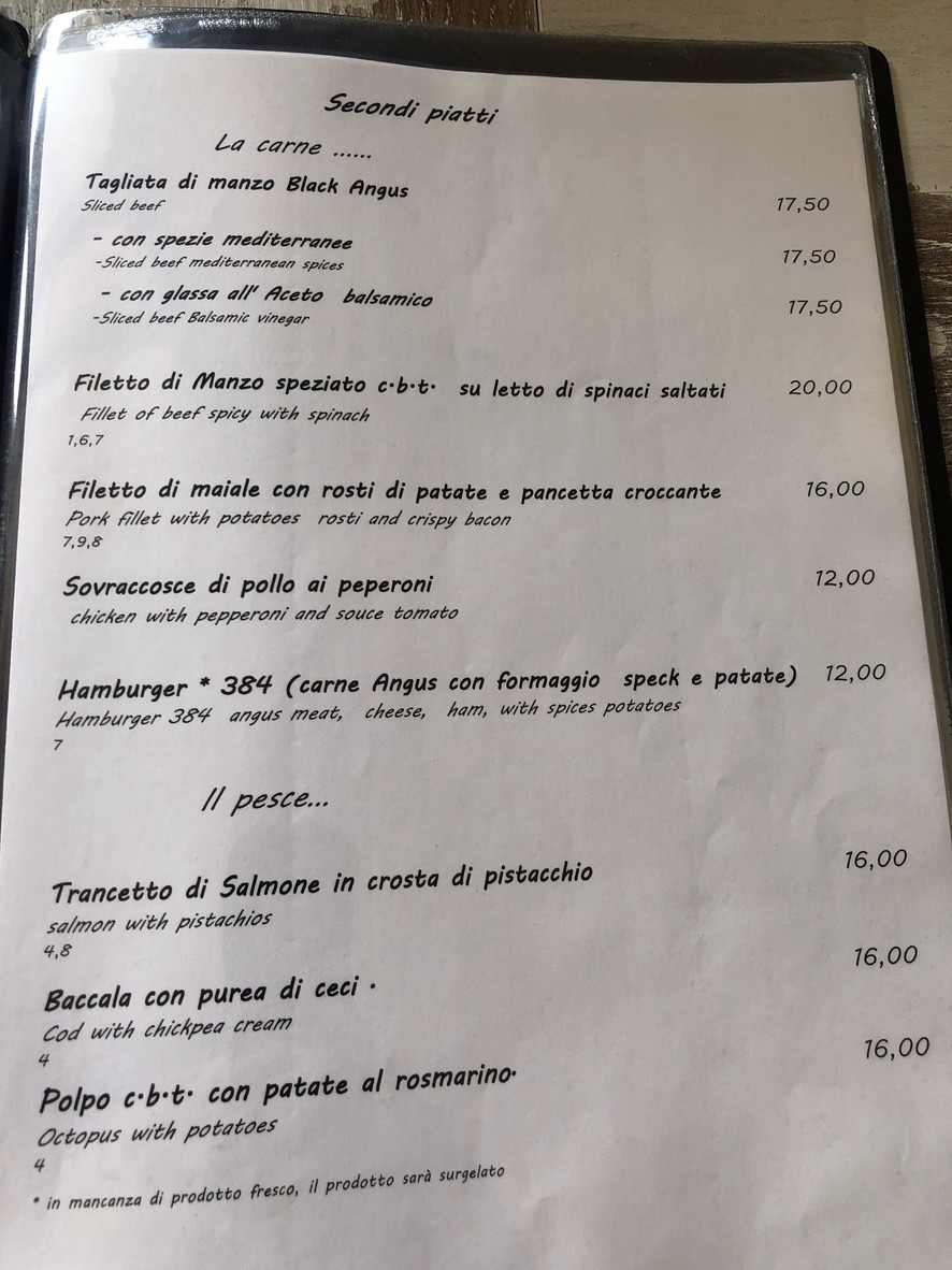 AL 384 Pizzeria con Cucina menu 2