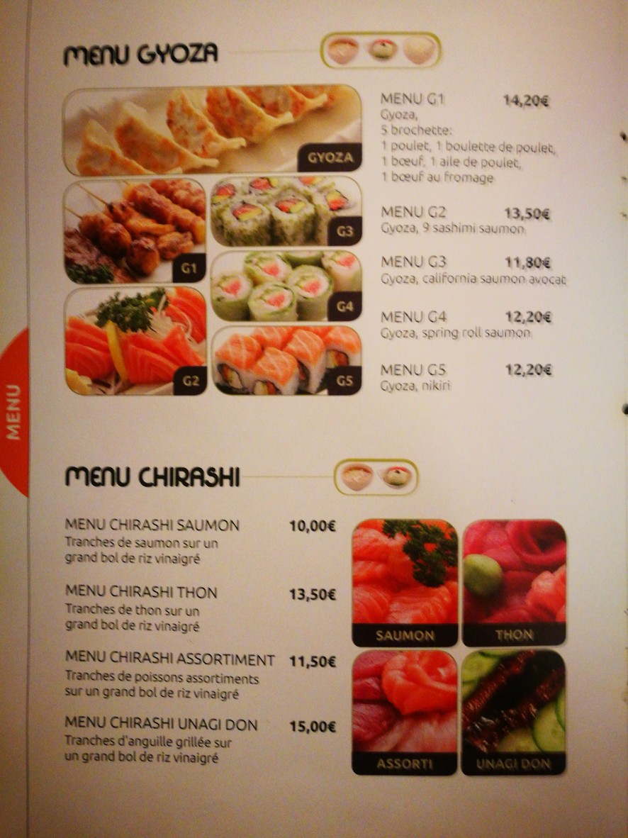 Yoko Sushi menu 4