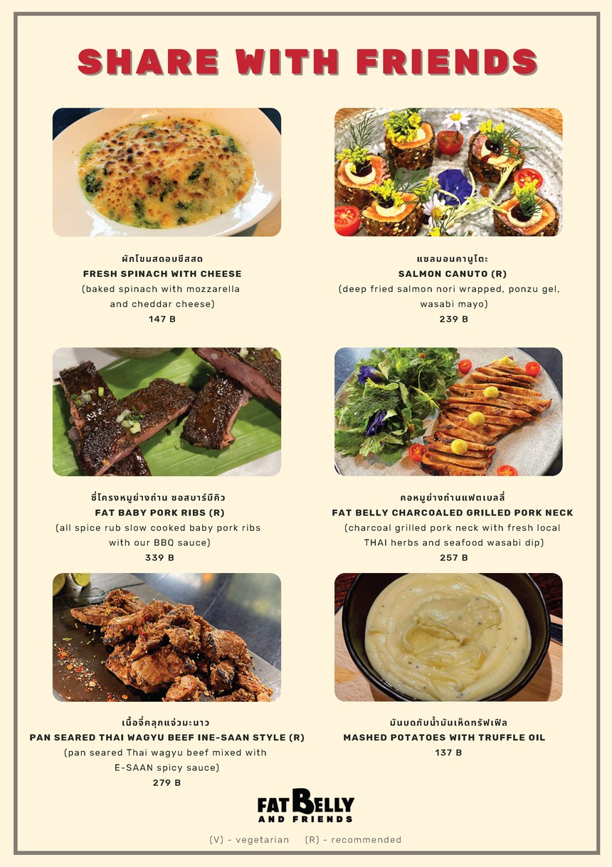 Fat Belly & Friends menu 2