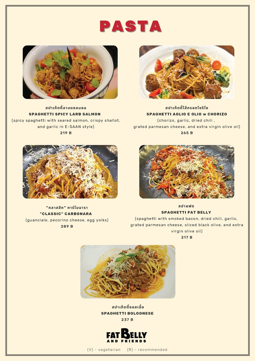 Fat Belly & Friends menu 5