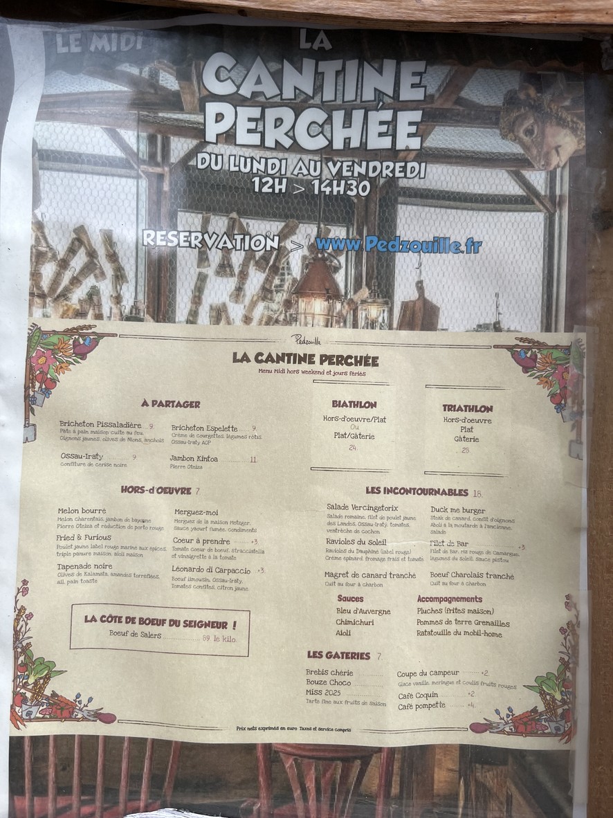 Pedzouille La Grange menu 2