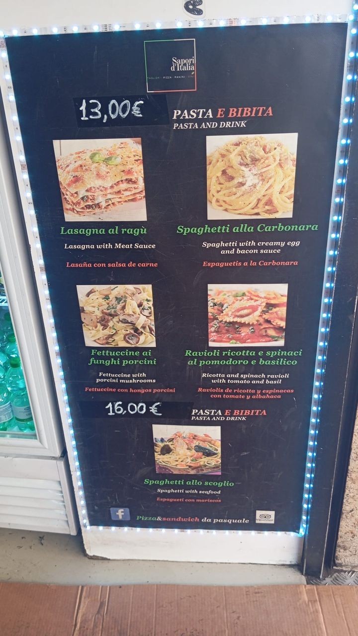 Pizza & Sandwich Da Pasquale menu 2