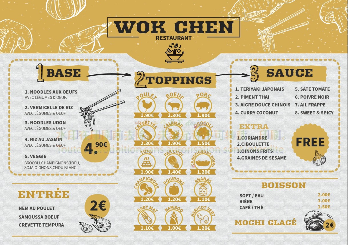 Wok Chen menu 1