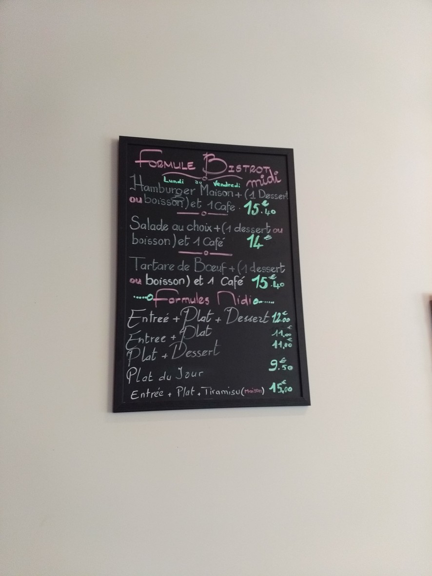 LE BISTROT menu 1