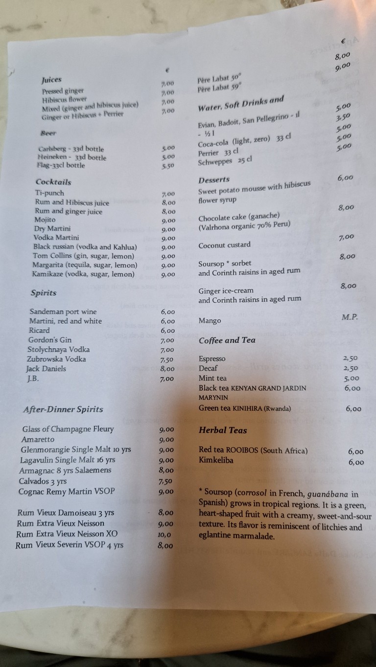 Waly-Fay menu 2
