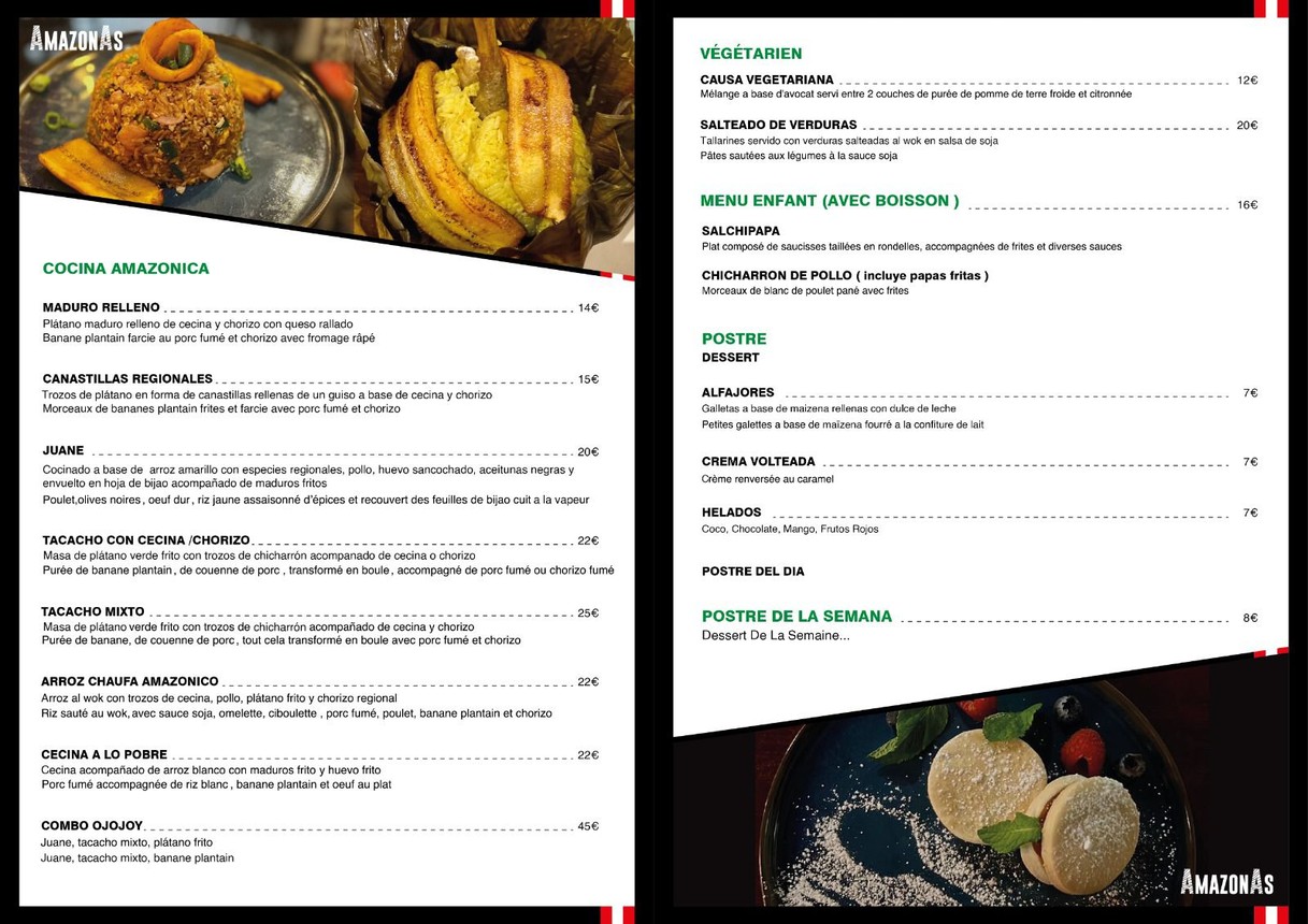 Amazonas cuisine péruvienne menu 3