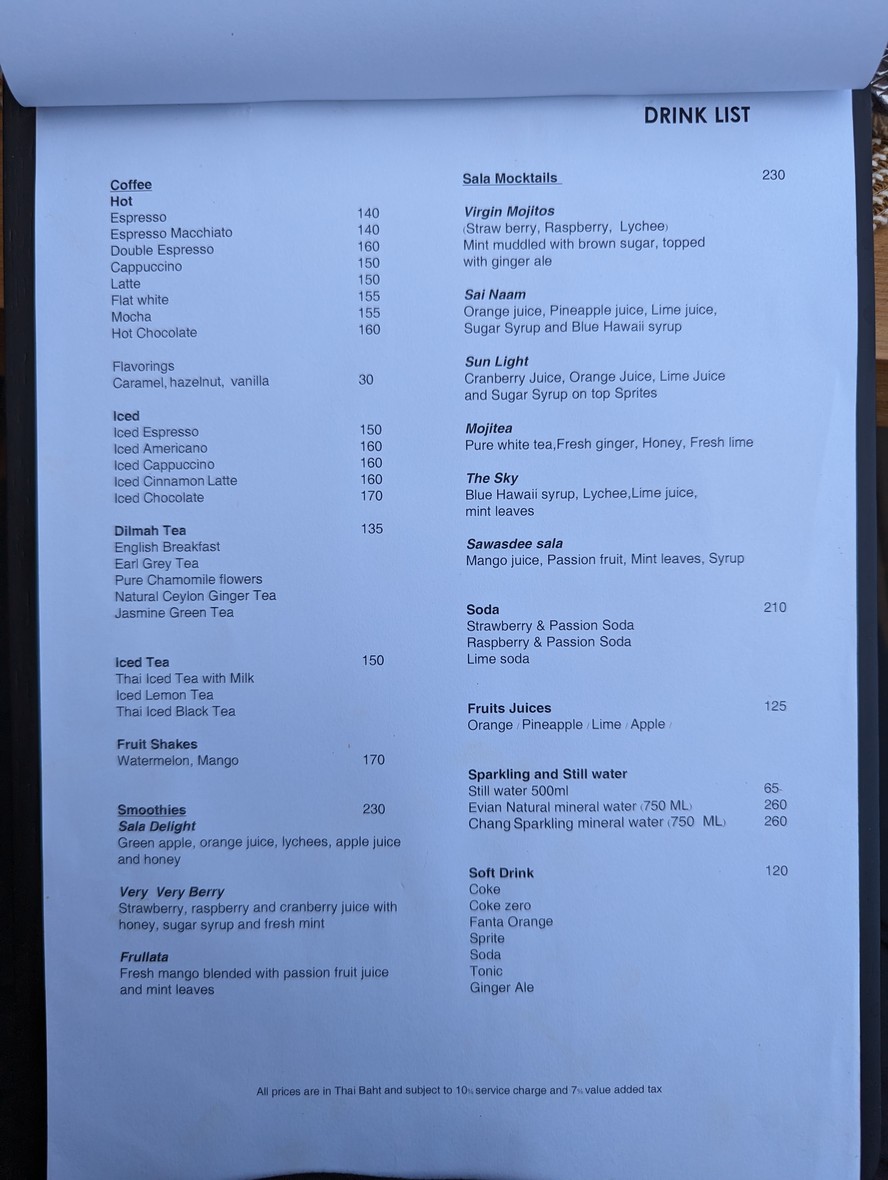sala ratanakosin eatery and bar menu 2