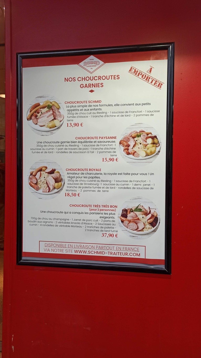 Schmid Traiteur menu 2