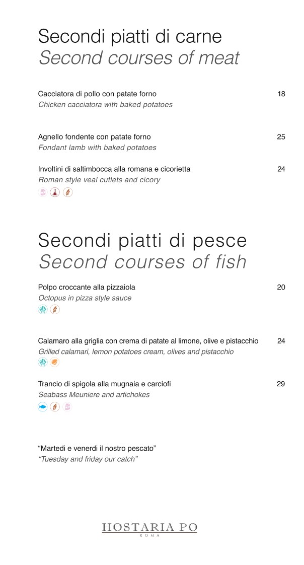 Hostaria Po menu 3