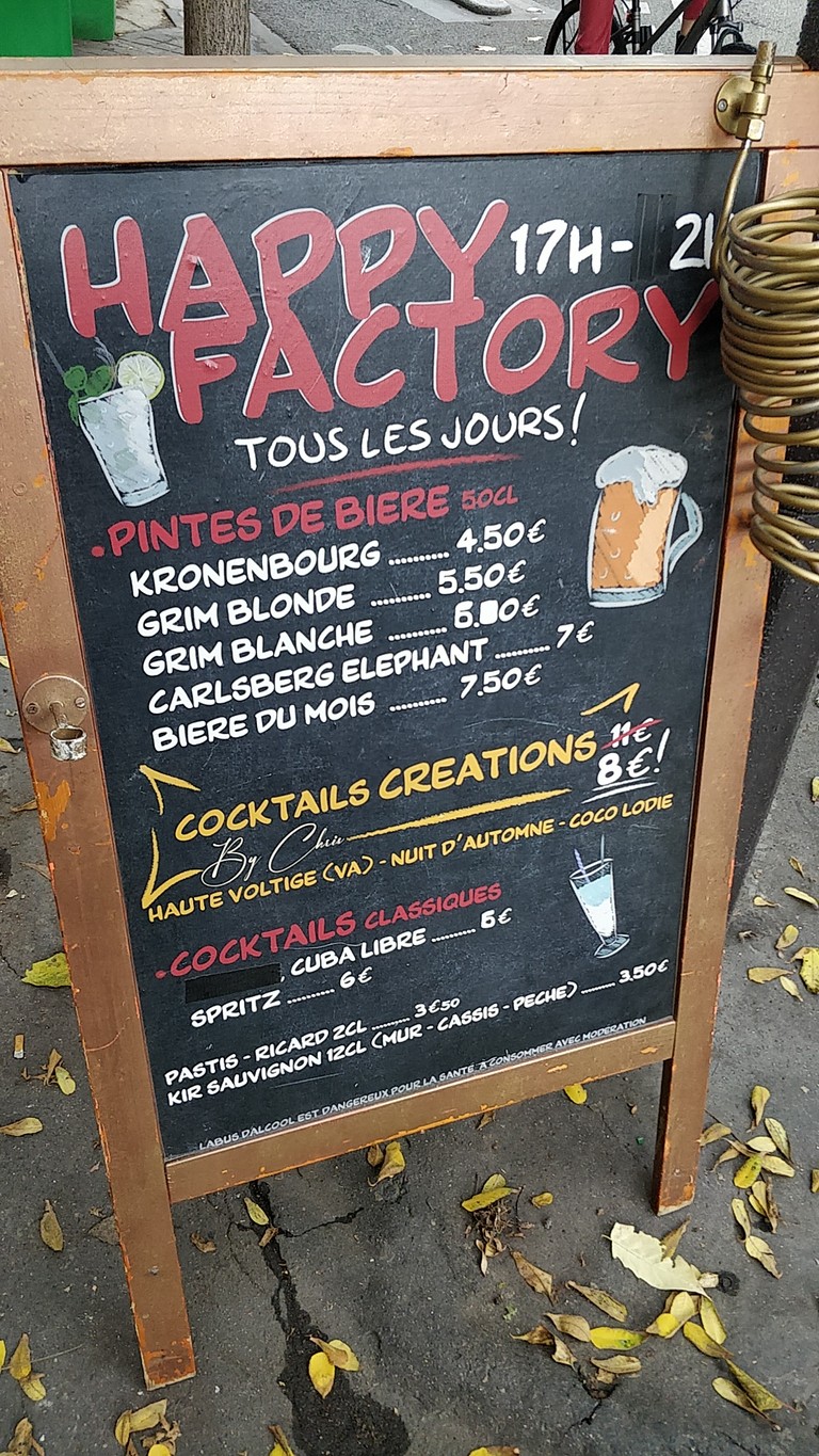 Les Lumières menu 2
