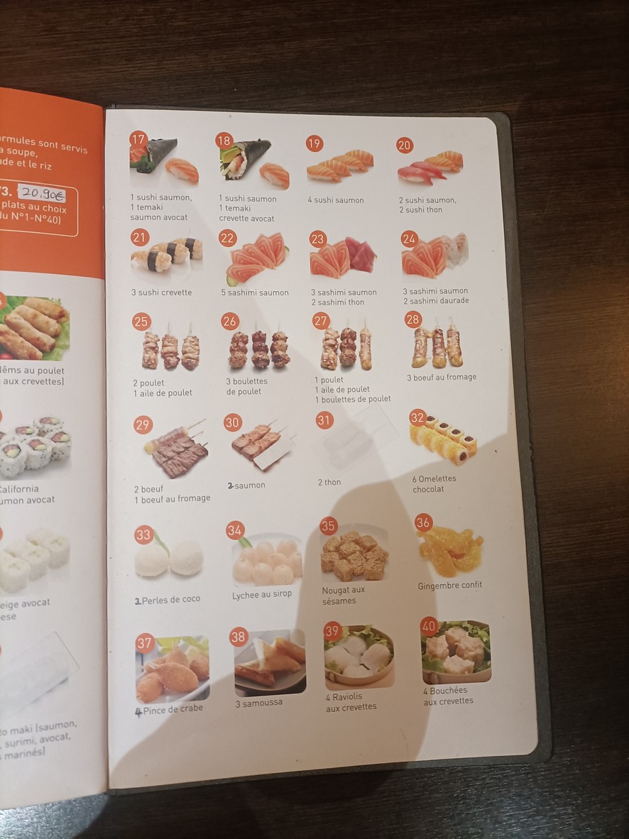 Yo'k Sushi menu 2
