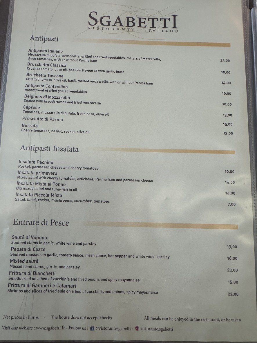 Sgabetti menu 1