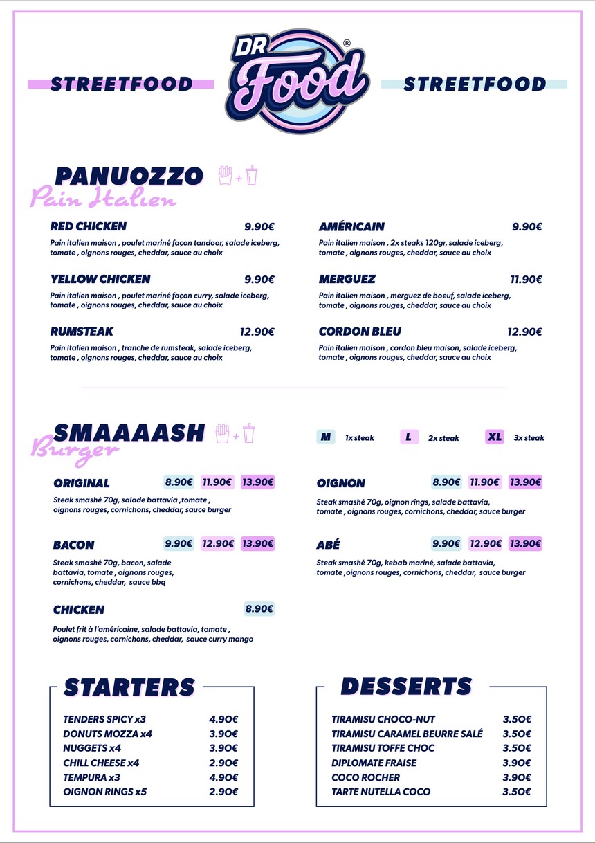 Dr Food - StreetFood menu 1