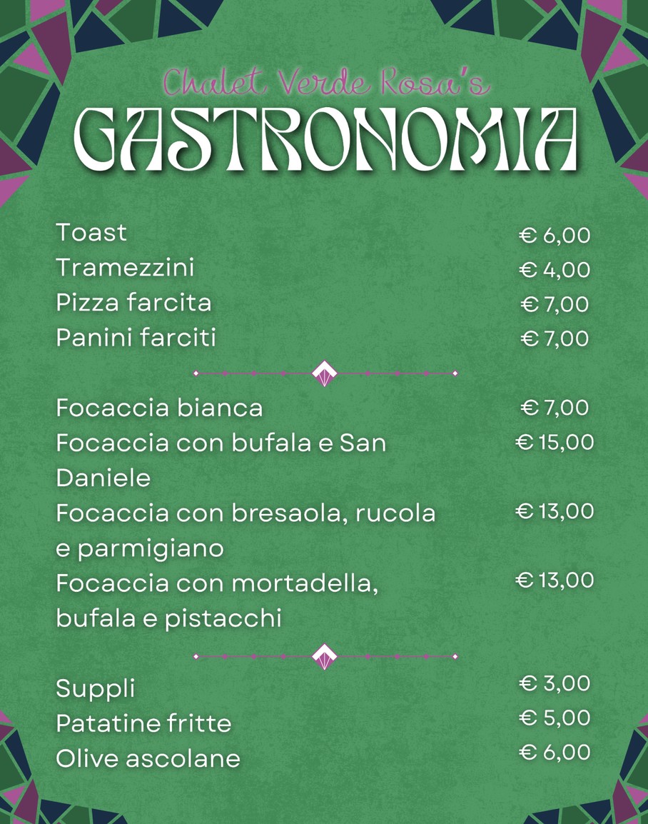 Chalet Verde Rosa's menu 1